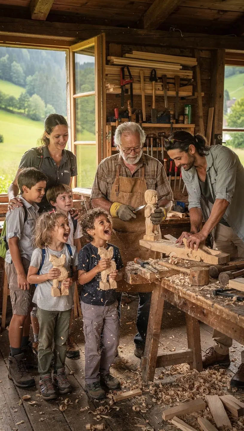 Historisches Fachwerkhaus, das als Zentrum für lokale Handwerkskunst dient
